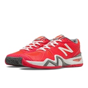 Women's Court New Balance 1296 Coral Pink with White & Gray I38m8741